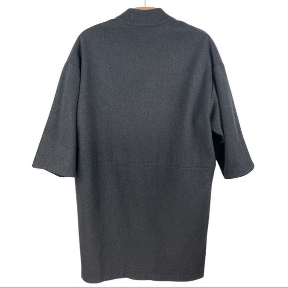 AYRTIGHT Charcoal Wool Blend Cocoon Coat Size S - Picture 3 of 8